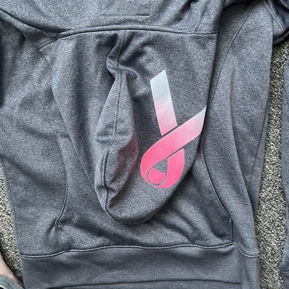 Under Armour Grey (power in pink) Hoody Size Small - Picture 10 of 12